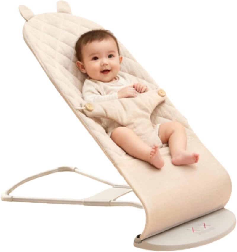 Gembebe Linen Bouncer Cover – Compatible with BabyBjorn Bouncer, 100% Korea-Made Linen, CPSIA Tested, Machine Washable (Cover Only) - Image 1